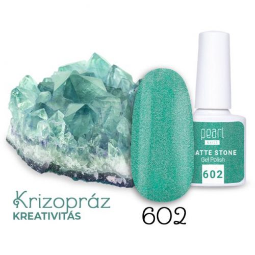 Matte Stone 602 gél lakk - zöld "Krizopráz"