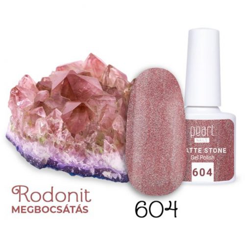 Matte Stone 604 gél lakk - barna "Rodonit"