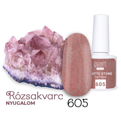 Matte Stone 605 gél lakk - rosegold "Rózsakvarc"