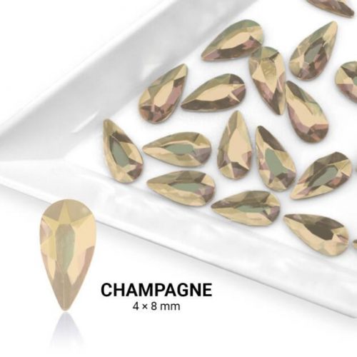 Formakő csepp alakú - 4x8mm - Champagne 20db